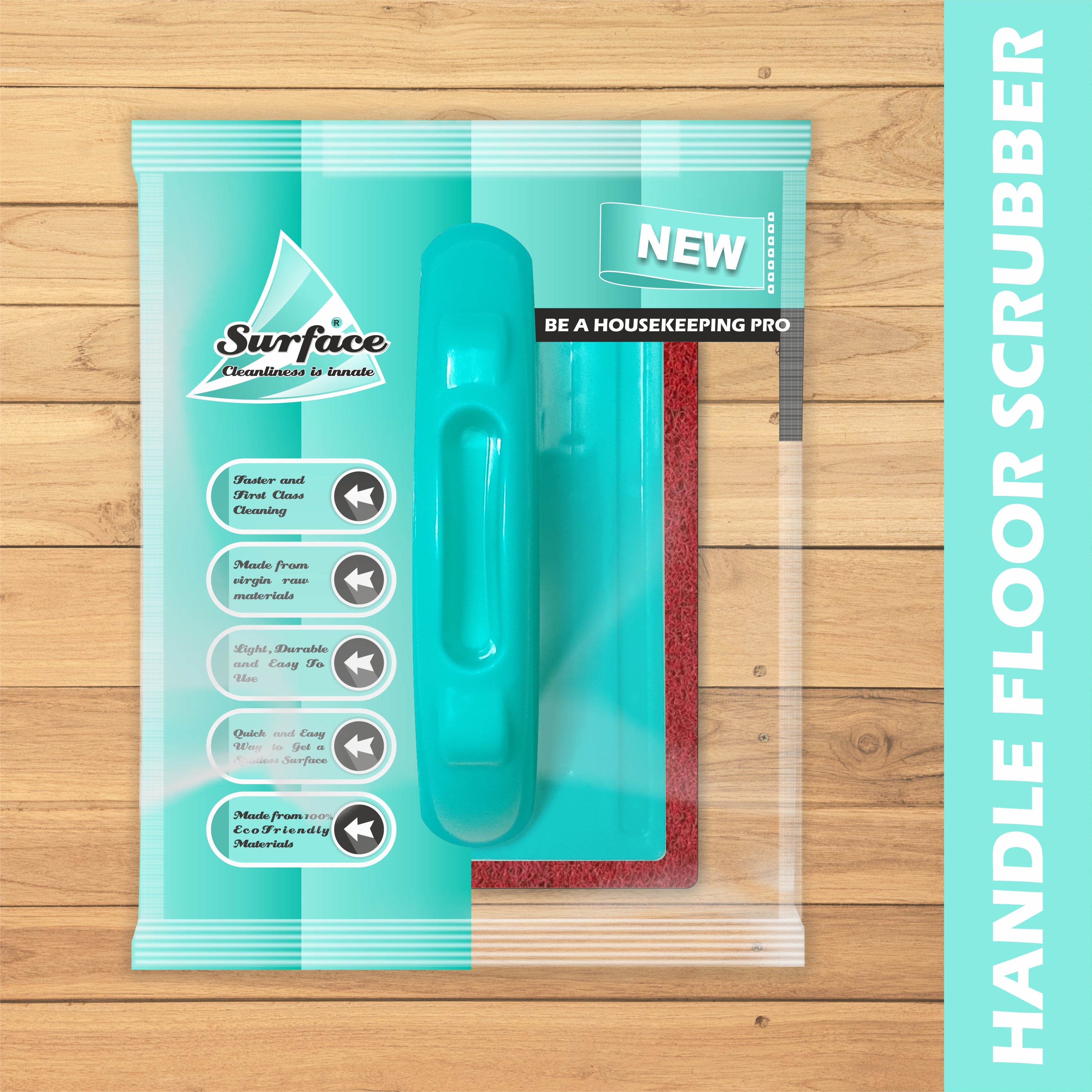 Brite Handle Tile Floor Scrubber, 1 Pc