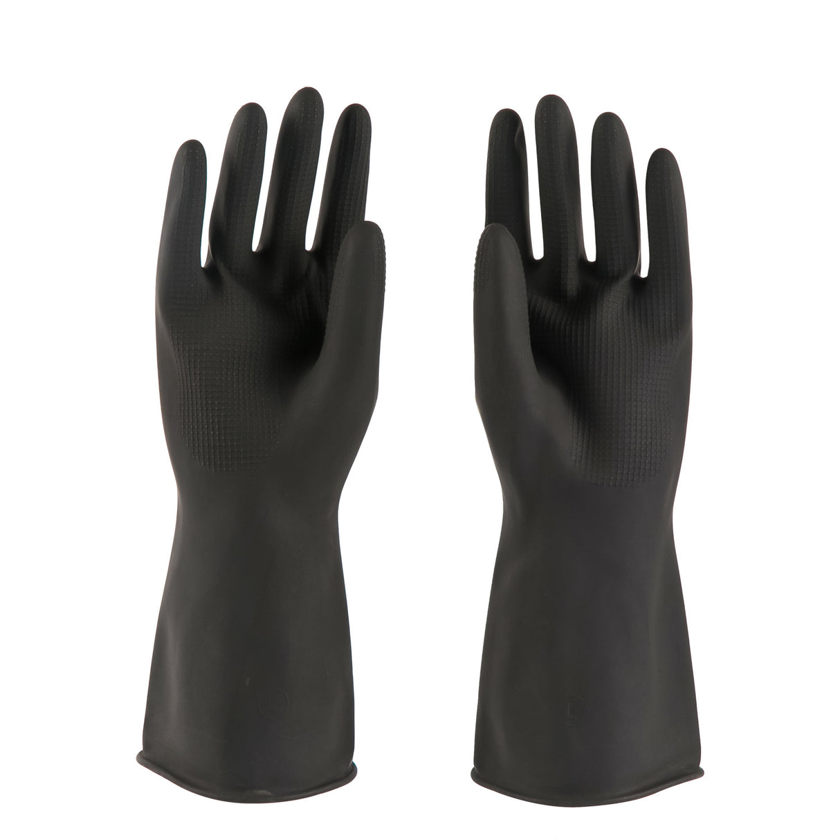 NRU65 Surf Flocklined Natural Rubber Hand Gloves, Black, 1 Pair