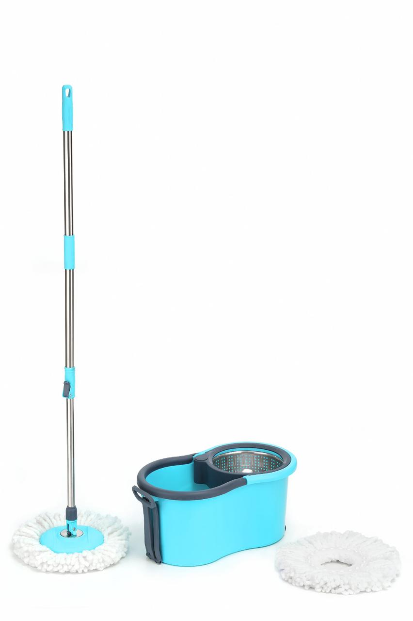 Marca Bucket 360 ° Spin Mop Set, 2 Pcs Refill, Stainless Steel Wringer - Multicolour