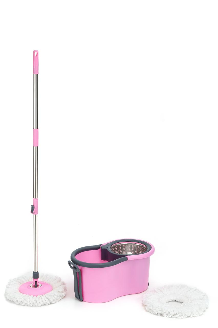Marca Bucket 360 ° Spin Mop Set, 2 Pcs Refill, Stainless Steel Wringer - Multicolour