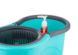 Marca - Bucket 360 ° Spin Mop Set, 2 Pcs Refill, Plastic Wringer - Multicolour