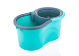 Marca - Bucket 360 ° Spin Mop Set, 2 Pcs Refill, Plastic Wringer - Multicolour