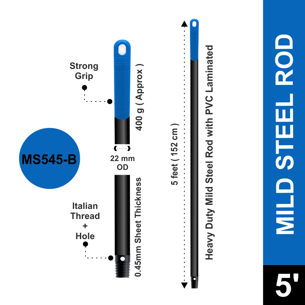 MS545 - 5 FT Heavy Duty MS Rod with Italian Thread & Hole