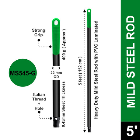 MS545 - 5 FT Heavy Duty MS Rod with Italian Thread & Hole