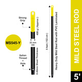 MS545 - 5 FT Heavy Duty MS Rod with Italian Thread & Hole