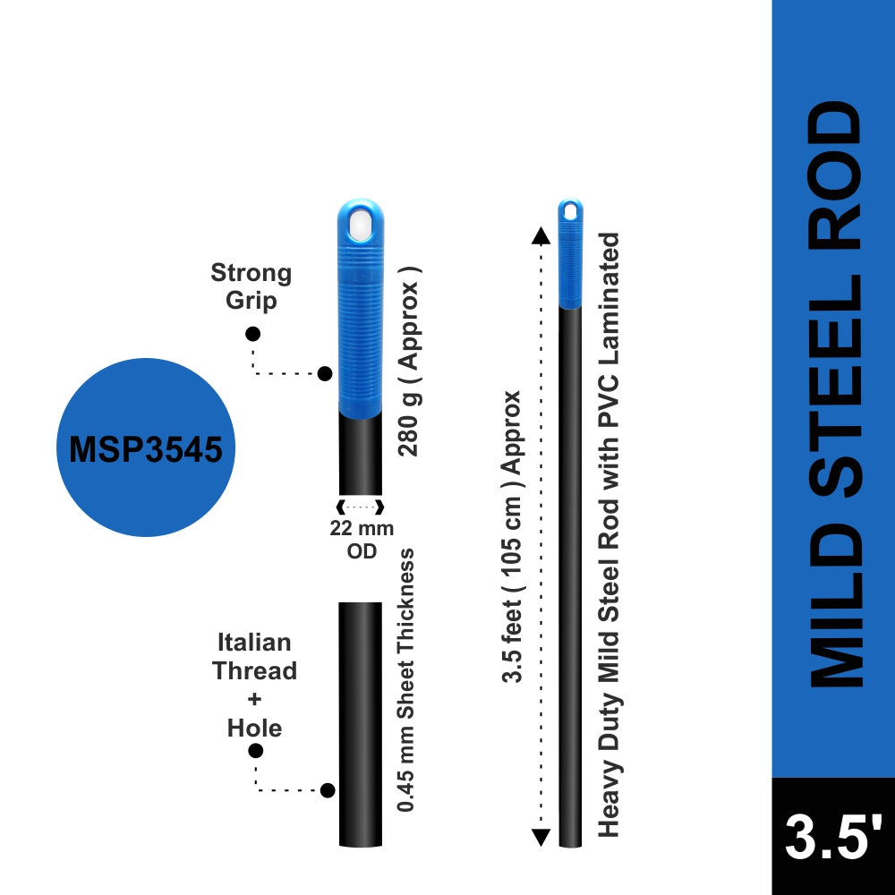 MSP3545 - Heavy Duty 3.5 FT x 22 OD MS Rod with Plain End