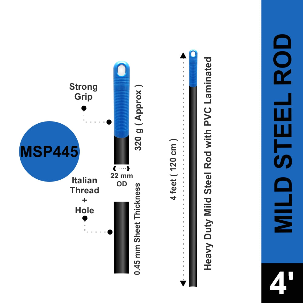 MSP445 - 4 FT Heavy Duty MS Rod with Plain End
