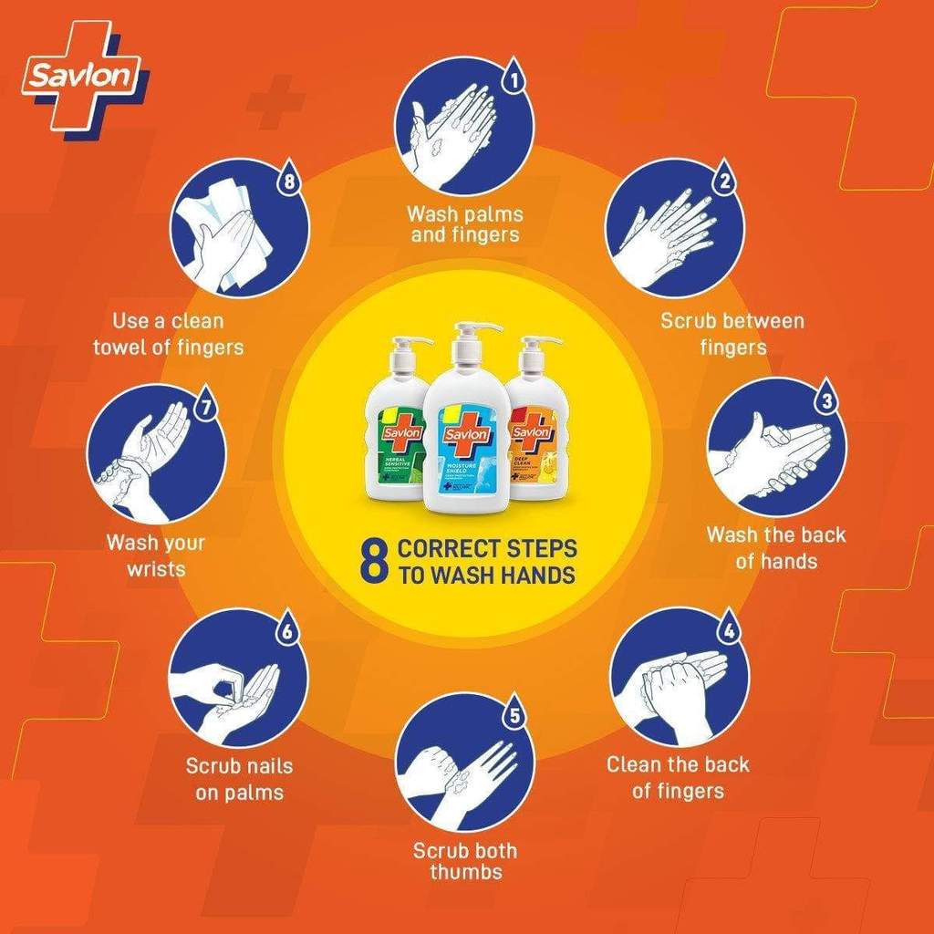 Savlon Germ Protection Liquid Handwash, Pump, 200ml +185ml, 1 Pack