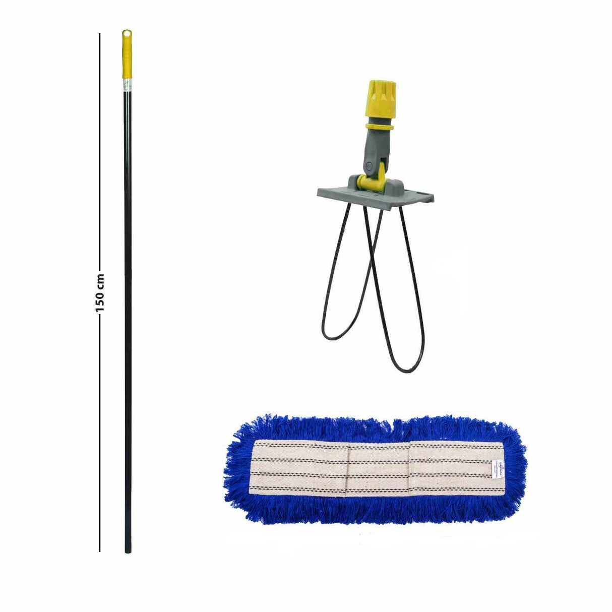 Bolt Dry Mop With Premium Acrylic Refill + Foldable Plastic Frame, 24" ( 60cm )