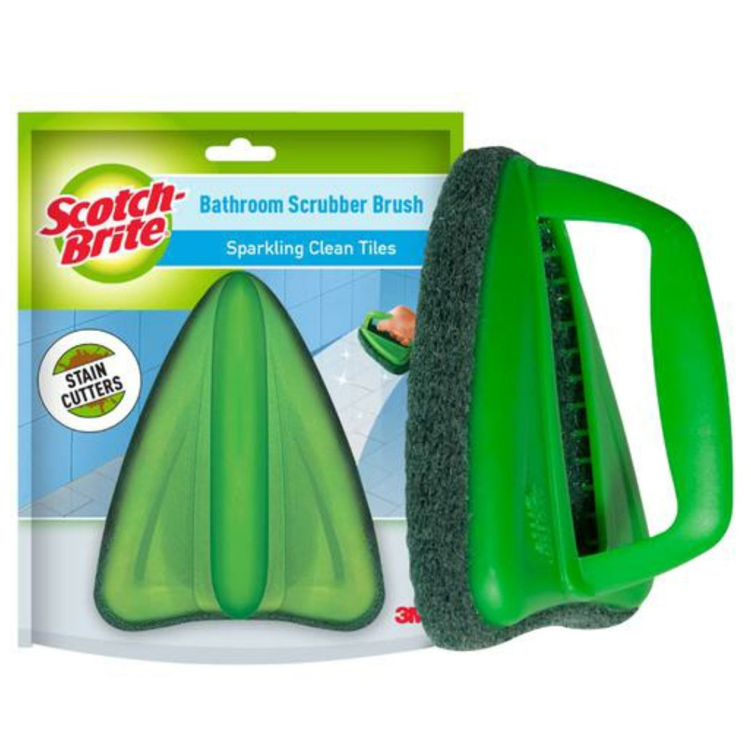 Scotch Brite Bathroom Handle Scrubber Brush - Green , 1 Pc