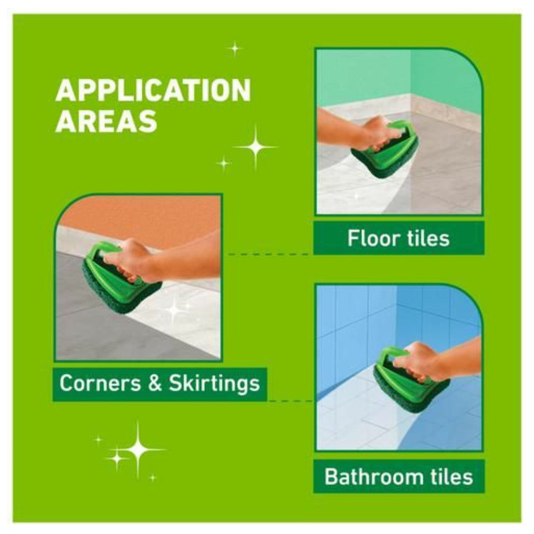 Scotch Brite Bathroom Handle Scrubber Brush - Green , 1 Pc