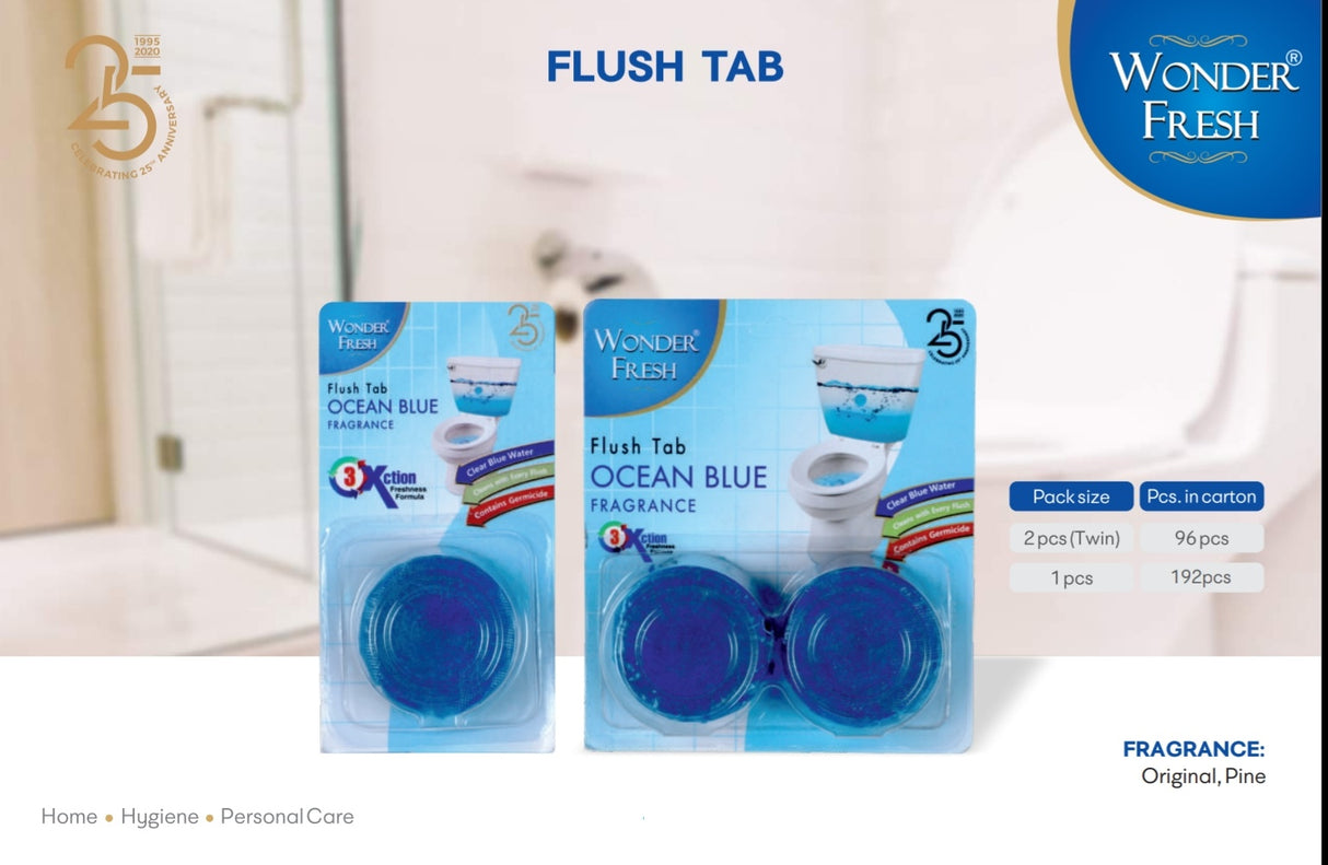 Ocean Blue Flush Tab with Original Pine Fragrance