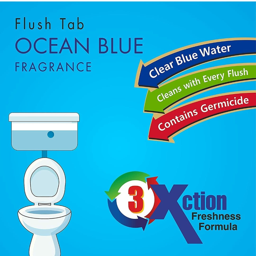 Ocean Blue Flush Tab with Original Pine Fragrance