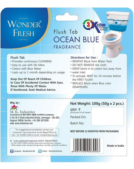 Ocean Blue Flush Tab with Original Pine Fragrance