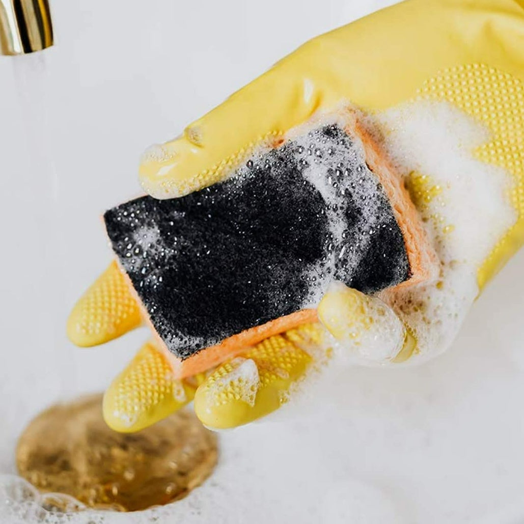 NRU45 Surf Flocklined Natural Rubber Hand Gloves, Light Yellow, 1 Pair