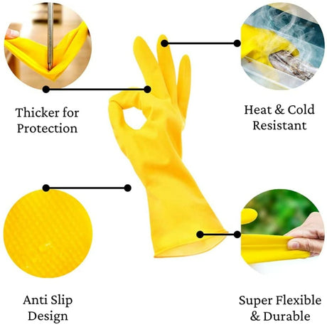 NRF45 Surf Flocklined Natural Rubber Hand Gloves, 1 Pair