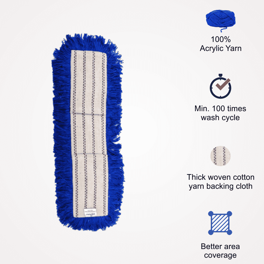 Refill of Bolt Dry Mop, Premium Acrylic Yarn For Foldable Frame