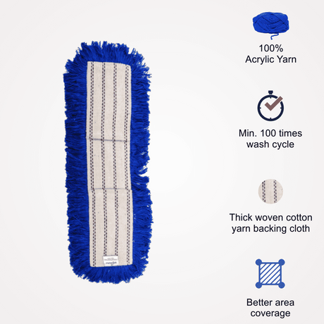 Refill of Bolt Dry Mop, Premium Acrylic Yarn For Foldable Frame