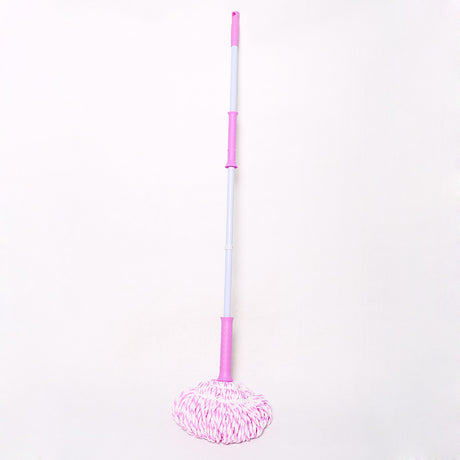 Dot Microfiber Imported Twist Mop With MS Colourful Handle, Multicolour