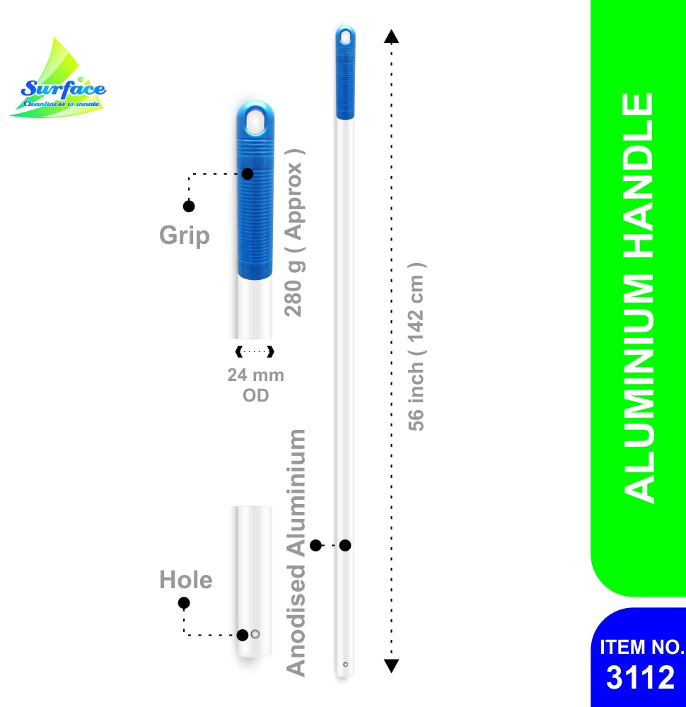 AL524 - Raw Aluminium Rod with Hole, 5 FT x 24 mm OD