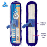Bolt Dry Mop With Premium Acrylic Refill + Foldable Plastic Frame, 24" ( 60cm )