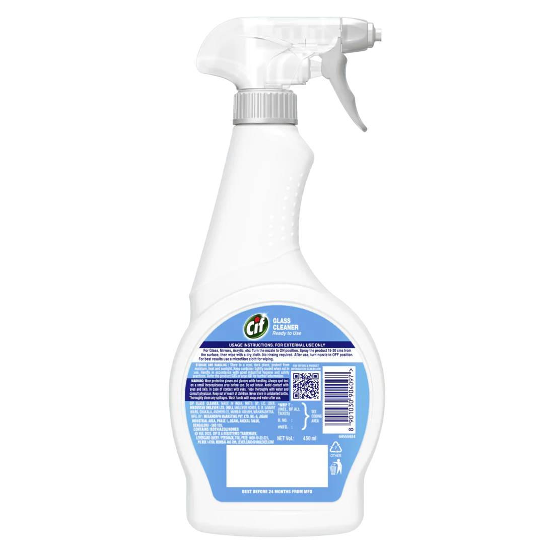 Cif Glass Cleaner Spray, 450ml