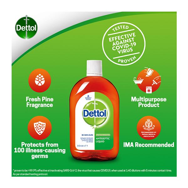 Dettol Antiseptic Liquid for First Aid , Surface Disinfection and Personal Hygiene