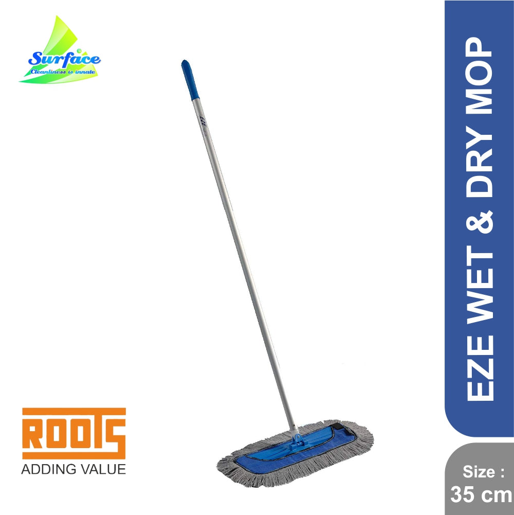 Eze Clean Wet & Dry Mop With Aluminium Handle, 35 Cm