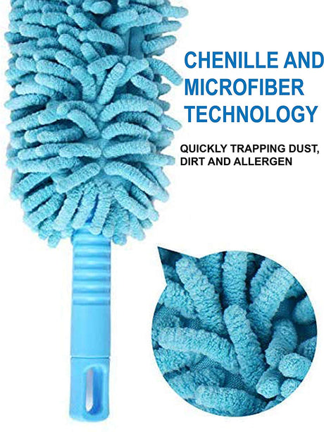 Flexible Multipurpose Foldable Fan Duster, Multicolour, 1 Pc