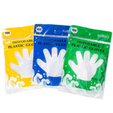 Plastic Disposeable Hand Gloves, 100 Pcs Pack ( 50 Pair ), 30g/Pack, Medium (Short Size )