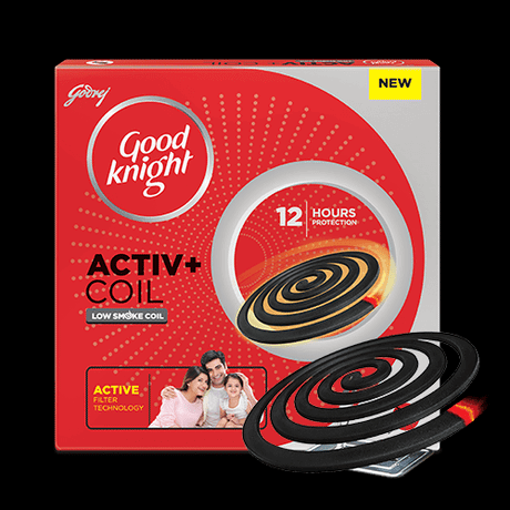 Good knight Activ+ Low Smoke Mosquito Coil with Power Formula, 10 Coils