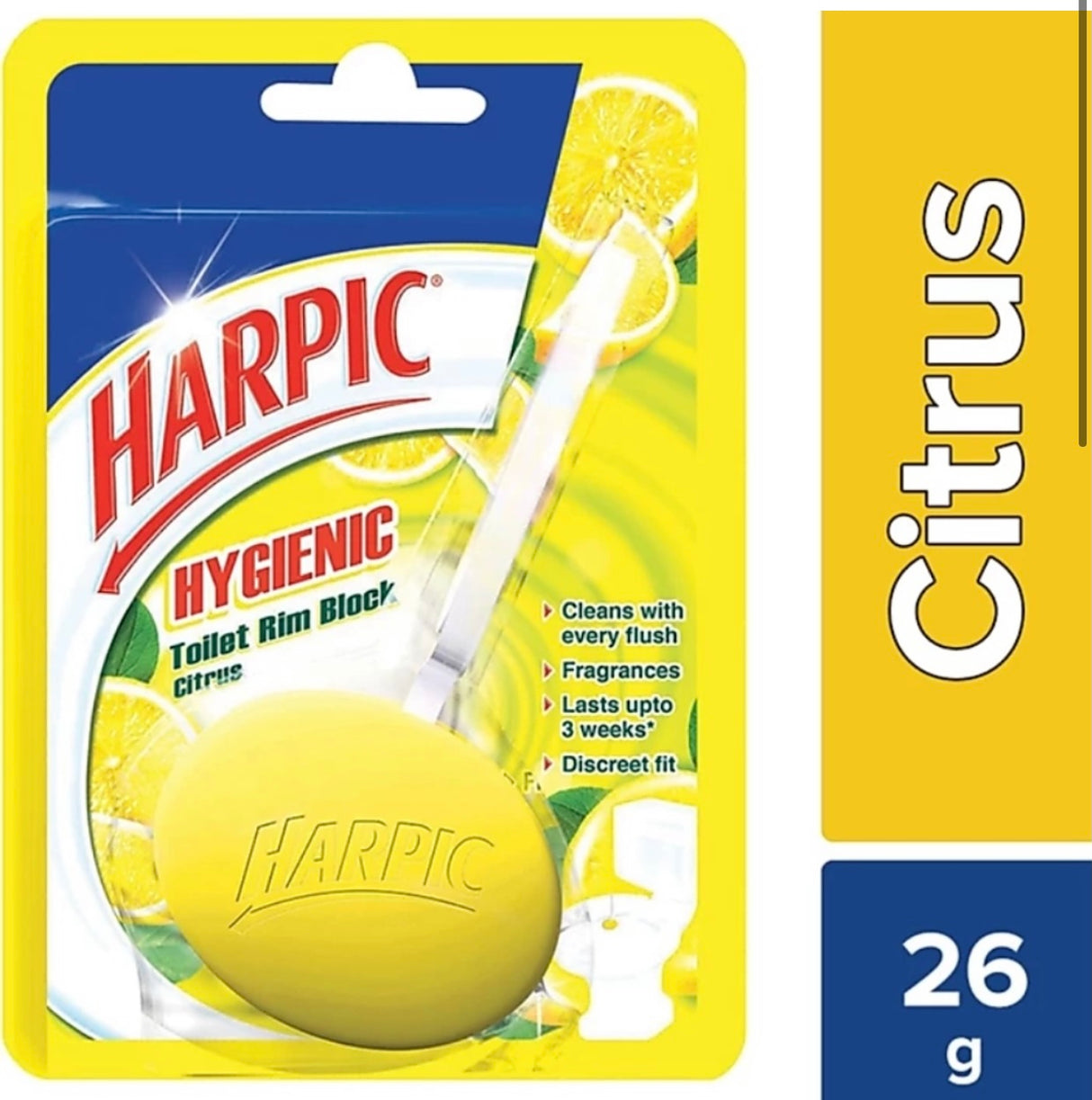 Harpic Hygienic Toilet Cleaner Rim Block - 26g , 1 Pcs