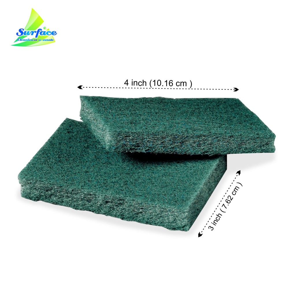 Generic Green Scrub Pad 3" X 4" ( 15 mm ), ( HL34 ) - Pack of 60 Pcs