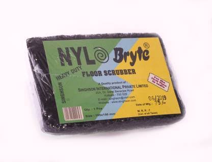 Nylo Brite Heavy Duty Black Pad Handle Tile Floor Scrubber