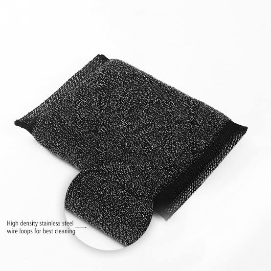 Zalak Steel Pad with Sponge Inside Scourer Scrubber , 9.5 x 10 cm, 1 Pc