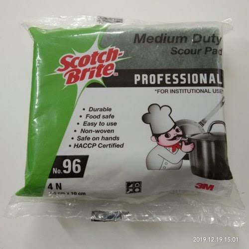 Scotch Brite Scrub Pad, 3 x 4 inch, 4 Pcs Pack