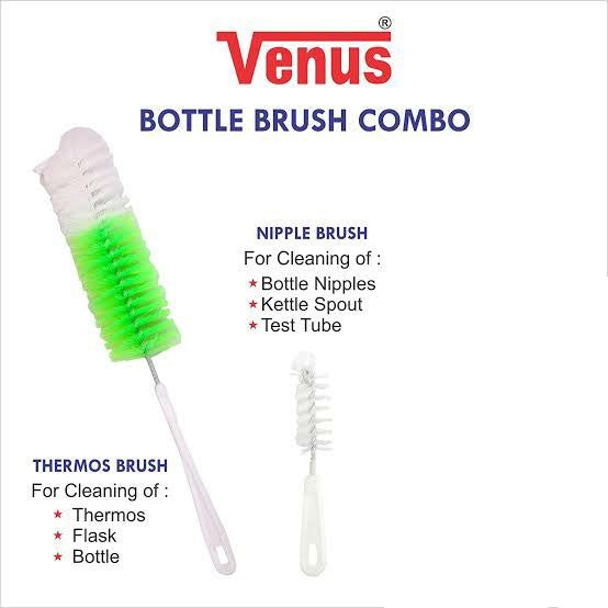 Baby Bottle Brush - Thermos + Nipple Brush, Multicolour