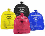 Bio Hazard Logo Printed Garbage Bag With Color Code