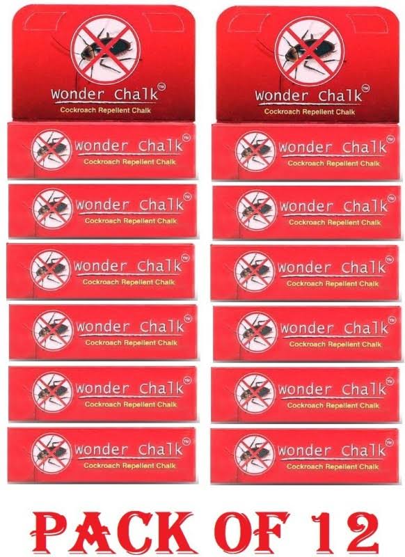 Wonder Cockroach Repellent Chalk, 12 Pcs Dangler ( 28 g/ pc )