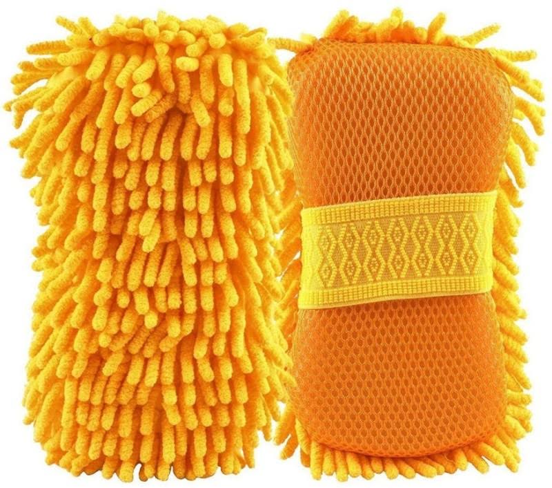 Multipurpose Microfibre Wash & Dry Cleaning Sponge, 1 Piece - Random Colour