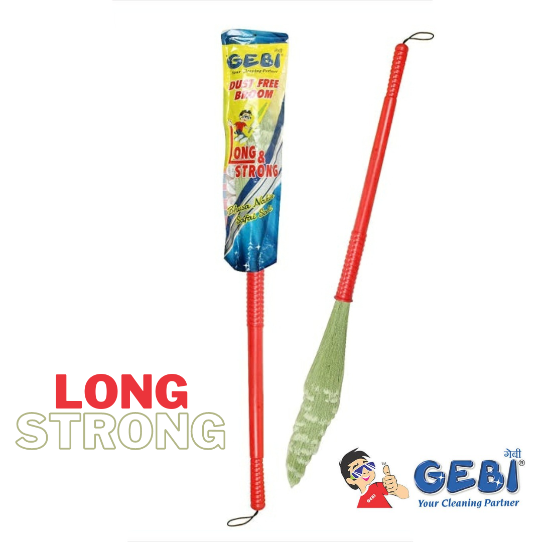 Gebi No Dust Broom ( Plastic Bristle ),  XL - Extra Long