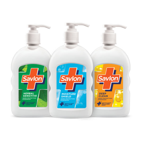 Savlon Germ Protection Liquid Handwash, Pump, 200ml +185ml, 1 Pack