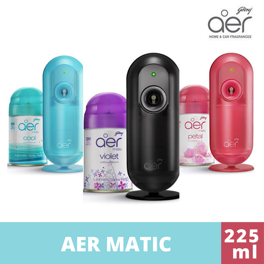 Aer Matic Automatic Air Freshener With Dispenser & Refill, 225 ml