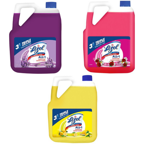 Lizol All In 1 Disinfectant Surface & Floor Cleaner, 5 L