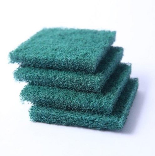 Generic Green Scrub Pad 3"x3", 10mm, HADDI33 - Pack of 100 Pcs