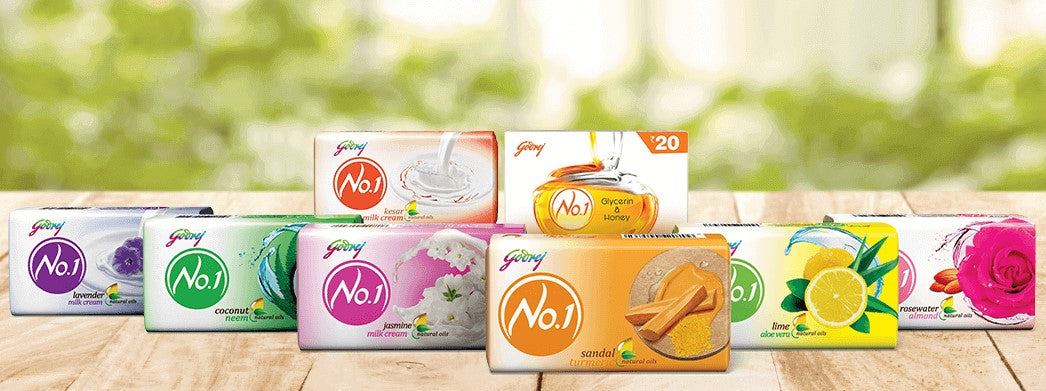 Godrej No 1 Soap, 100g x 5 Pcs. ( 1 Set )