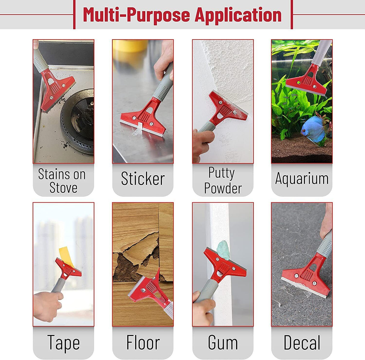 15mm Sharp Blades Stubborn Paint Glue Residue Remove Fits 4" Floor Razor Scraper