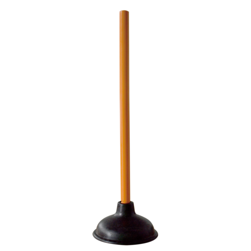 Plunger, Choke Pump with Wooden Handle Grip