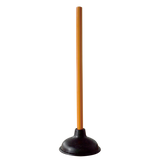 Plunger, Choke Pump with Wooden Handle Grip