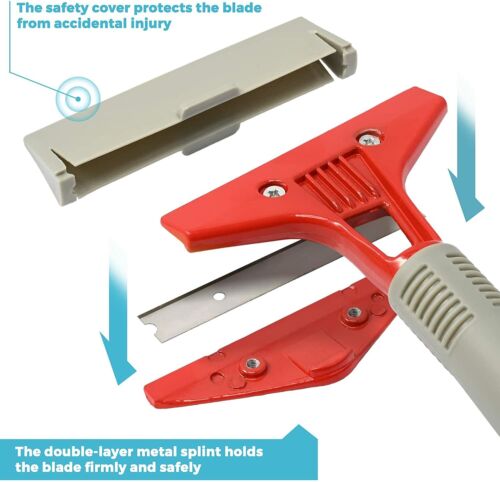 15mm Sharp Blades Stubborn Paint Glue Residue Remove Fits 4" Floor Razor Scraper